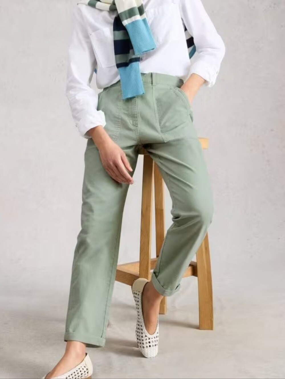 GAP Mint Green Chinos | Women's Casual Trousers | Relaxed Fit